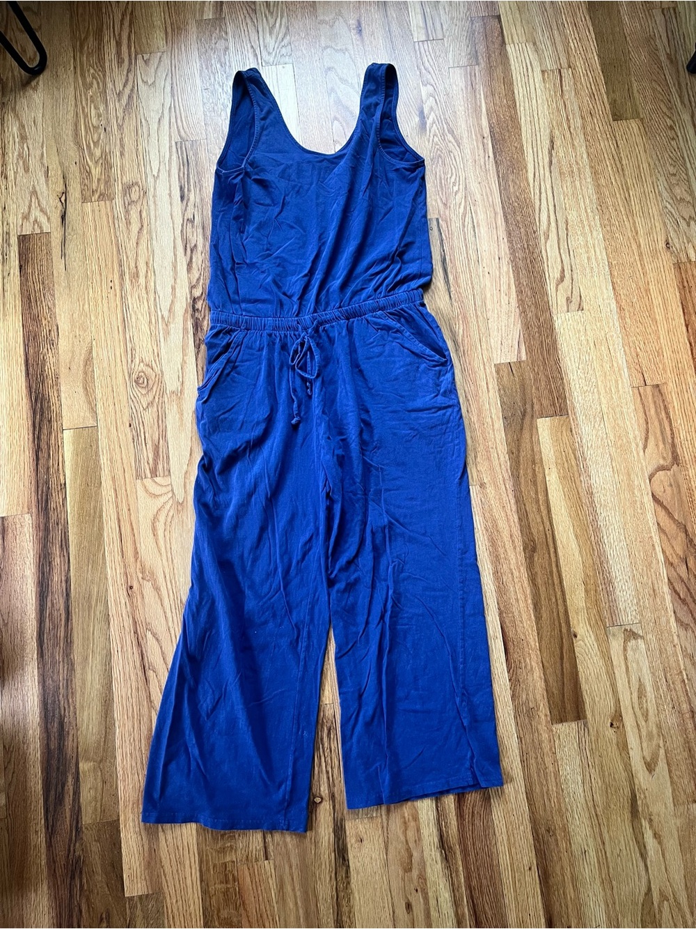 Pact Blue Sleeveless Wide-Leg Jumpsuit - Picture 2 of 8